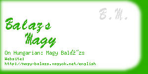 balazs magy business card